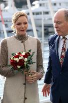 NO TABLOIDS - Prince Albert And Princess Charlene With Elders at Red Cross Monegasque Event - Monaco