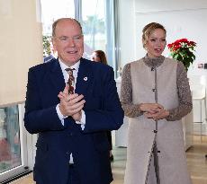 NO TABLOIDS - Prince Albert And Princess Charlene With Elders at Red Cross Monegasque Event - Monaco