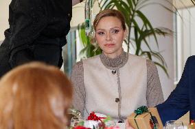 NO TABLOIDS - Prince Albert And Princess Charlene With Elders at Red Cross Monegasque Event - Monaco
