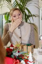 NO TABLOIDS - Prince Albert And Princess Charlene With Elders at Red Cross Monegasque Event - Monaco