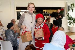 NO TABLOIDS - Prince Albert And Princess Charlene With Elders at Red Cross Monegasque Event - Monaco