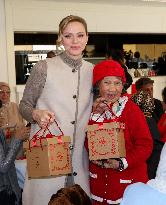 NO TABLOIDS - Prince Albert And Princess Charlene With Elders at Red Cross Monegasque Event - Monaco