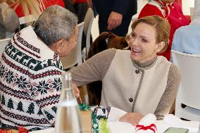 NO TABLOIDS - Prince Albert And Princess Charlene With Elders at Red Cross Monegasque Event - Monaco