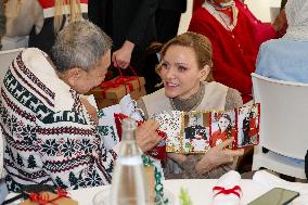 NO TABLOIDS - Prince Albert And Princess Charlene With Elders at Red Cross Monegasque Event - Monaco