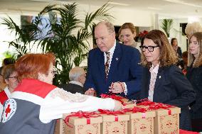 NO TABLOIDS - Prince Albert And Princess Charlene With Elders at Red Cross Monegasque Event - Monaco