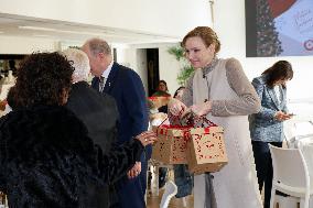 NO TABLOIDS - Prince Albert And Princess Charlene With Elders at Red Cross Monegasque Event - Monaco