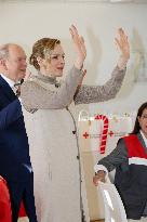 NO TABLOIDS - Prince Albert And Princess Charlene With Elders at Red Cross Monegasque Event - Monaco