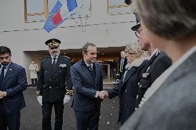 French Prime Minister Attends School Inauguration - Rugles