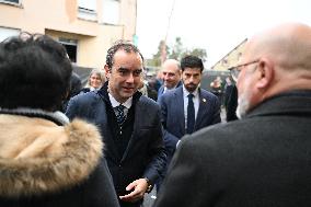 French Prime Minister Attends School Inauguration - Rugles