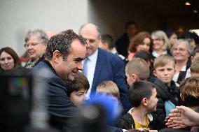 French Prime Minister Attends School Inauguration - Rugles