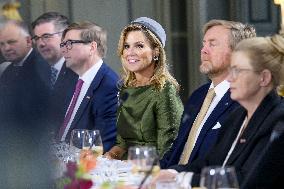 Royals at Government Lunch on Finnish President's State Visit - Netherlands