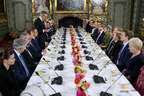 Royals at Government Lunch on Finnish President's State Visit - Netherlands