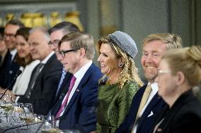 Royals at Government Lunch on Finnish President's State Visit - Netherlands