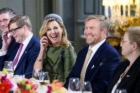 Royals at Government Lunch on Finnish President's State Visit - Netherlands