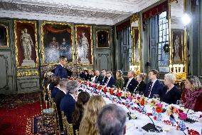 Royals at Government Lunch on Finnish President's State Visit - Netherlands
