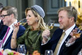 Royals at Government Lunch on Finnish President's State Visit - Netherlands