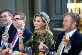Royals at Government Lunch on Finnish President's State Visit - Netherlands