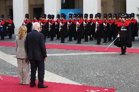Giorgia Meloni receives Mahmoud Abbas at Palazzo Chigi - Rome