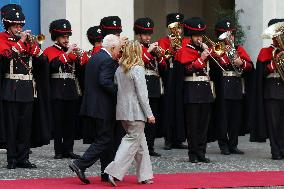 Giorgia Meloni receives Mahmoud Abbas at Palazzo Chigi - Rome