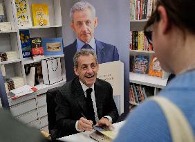 Nicolas Sarkozy At Public Book Signing - France