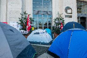 Researchers Protest At CNR Headquarters - Rome
