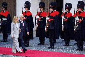 Giorgia Meloni Receives Mahmoud Abbas at Palazzo Chigi - Rome