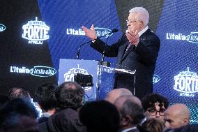 PM Giorgia Meloni and President Mahmoud Abbas at the Fratelli d'Italia FDI Atreju 2025 Event - Rome