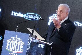 PM Giorgia Meloni and President Mahmoud Abbas at the Fratelli d'Italia FDI Atreju 2025 Event - Rome