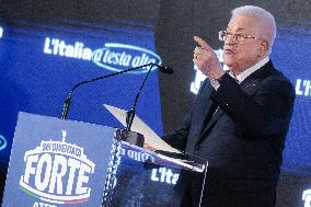 PM Giorgia Meloni and President Mahmoud Abbas at the Fratelli d'Italia FDI Atreju 2025 Event - Rome