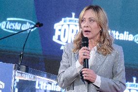 PM Giorgia Meloni and President Mahmoud Abbas at the Fratelli d'Italia FDI Atreju 2025 Event - Rome