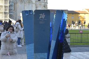 Arrival Of Olympic Flame in the Piazza dei Miracoli - Pisa