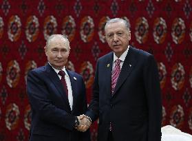 Putin Meets Erdogan - Turkmenistan