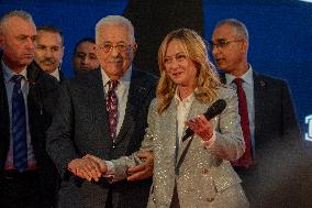 Palestinian President Mahmoud Abbas in Italy - Rome