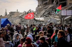 Turkey Reopens Gaza City School - Palestine
