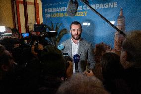 Louis Sarkozy Gives Press Conference - Menton