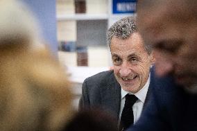 Nicolas Sarkozy At Public Book Signing Event - Menton