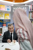 Nicolas Sarkozy At Public Book Signing Event - Menton
