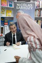 Nicolas Sarkozy At Public Book Signing Event - Menton