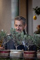 Nicolas Sarkozy And His Son On His Way To Book Signing - Menton