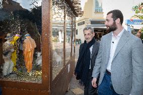 Nicolas Sarkozy And His Son On His Way To Book Signing - Menton