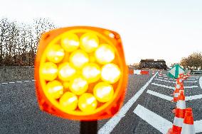 Farmers Blockade On The A64 Motorway Near Carbonne - France