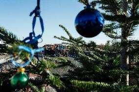 Farmers Blockade On The A64 Motorway Near Carbonne - France