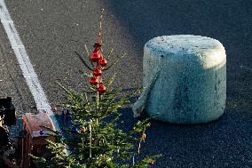 Farmers Blockade On The A64 Motorway Near Carbonne - France