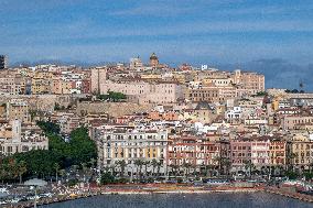 Port of Cagliari in Sardinia, Italy