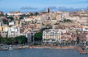 Port of Cagliari in Sardinia, Italy