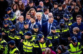 Geert Wilders Starts Tour Of Asylum Center - Papendrecht