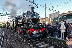 Last Farewell To Milan Steam Train - Italy