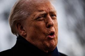 DC: President Trump Departs White House for Army-Navy Football Game