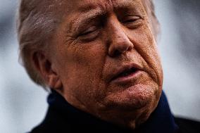 DC: President Trump Departs White House for Army-Navy Football Game