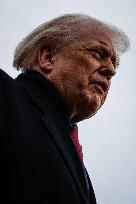 DC: President Trump Departs White House for Army-Navy Football Game